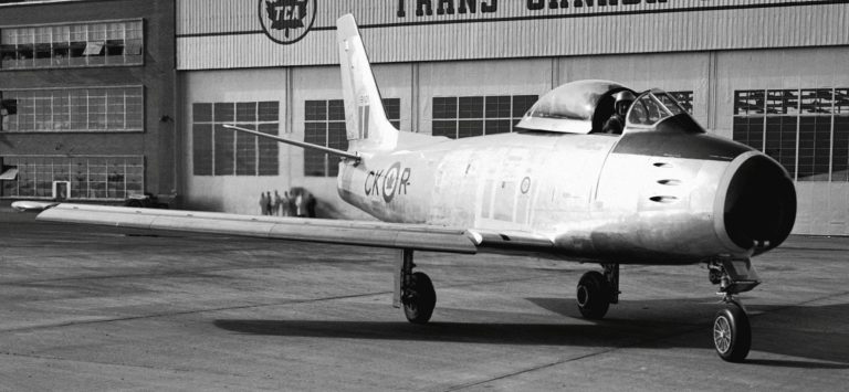 First Flight of a Canadian Built F-86 Sabre 9-August-1950